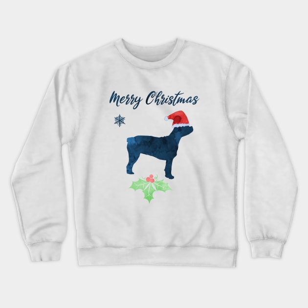 Christmas Dog - Boston Terrier Crewneck Sweatshirt by TheJollyMarten